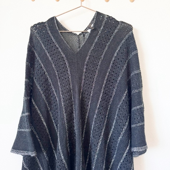 BCBG MaxAzria Black Poncho Sweater - Picture 3 of 12